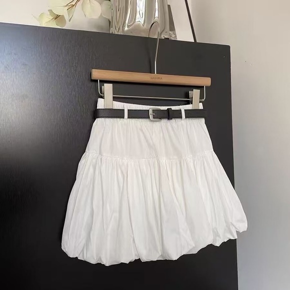 Dresses & Skirts - White Skirt with Black Belt